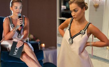 Rita Ora merr vëmendje me paraqitjen tërheqëse në ndejën e organizuar nga ‘Vogue Arabia’