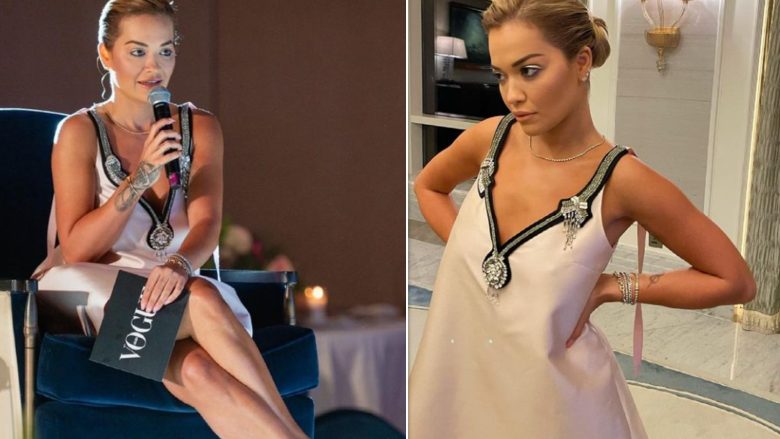 Rita Ora merr vëmendje me paraqitjen tërheqëse në ndejën e organizuar nga ‘Vogue Arabia’