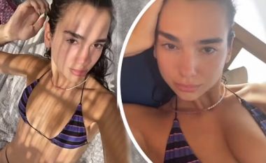 Dua Lipa vazhdon të ndajë me fansat imazhe joshëse në bikini nga pushimet në Shqipëri