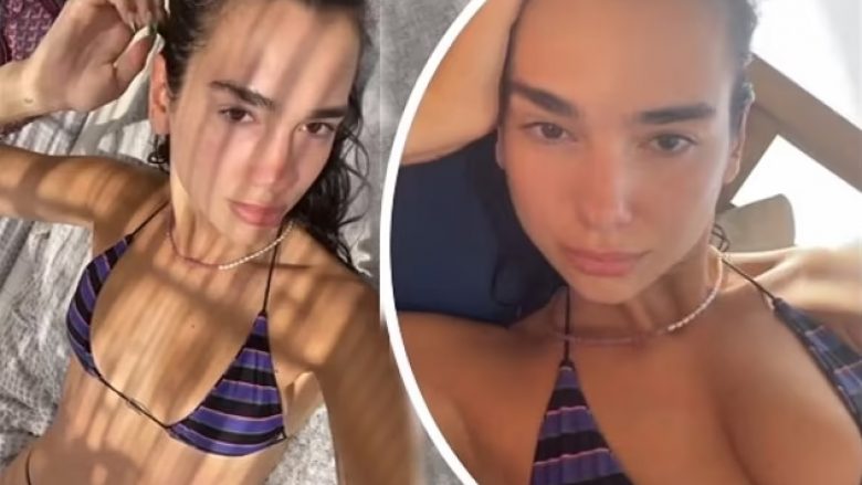 Dua Lipa vazhdon të ndajë me fansat imazhe joshëse në bikini nga pushimet në Shqipëri