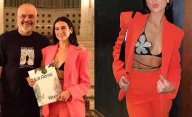 Dua Lipa me paraqitje mjaft të ekspozuar në vizitën zyrtare te kryeministri Edi Rama