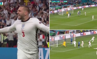 Luke Shaw shënoi golin më të shpejtë në histori të finaleve në Kampionatet Evropiane