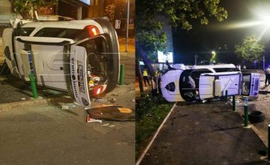 Rrokulliset automjeti i policisë në Shkup, lëndohen tre policë