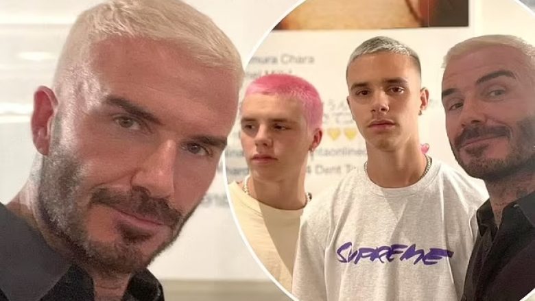 David Beckham rikthehet në biond, ua kujton djemve të tij se ai ishte i pari që guxoi të eksperimentonte me ngjyrën e flokëve