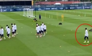 Publikohet një video nga stërvitja e PSG-së, ajo tregon se Mbappe është i vetmuar