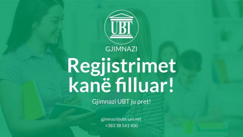 Gjimnazi ‘UBT’, me konceptin Classroom 3.0, hap regjistrimet për klasën e X për vitin shkollor 2021/2022