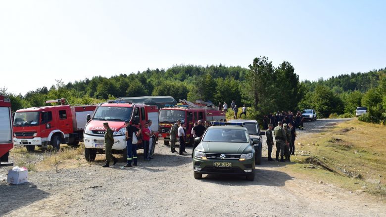 Operacioni i FSK-së në shuarjen e zjarreve në Shqipëri: 31 ushtarë të Kosovës dhe 34 zjarrfikës nga AME-ja po ndihmojnë shtetin shqiptar