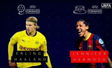 Erling Haaland dhe Jennifer Hermoso sulmuesit më të mirë të edicionit të kaluar në Ligën e Kampionëve