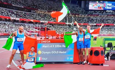 Atletët italianë fitojnë me ‘foto-finish’ garën e 4×100 në kategorinë e meshkujve