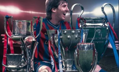 Barcelona kujton 35 trofetë e fituar të Messit me një fotografi të vetme