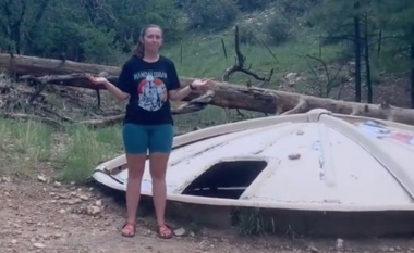 Gruaja në TikTok thotë se ka gjetur një “UFO” në kopshtin e shtëpisë