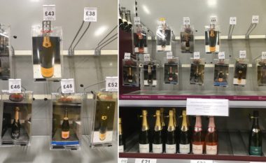 Vjedhja e shampanjës u bë e shpeshtë, shihni se çfarë hapi ka ndërmarrë një supermarket në Angli