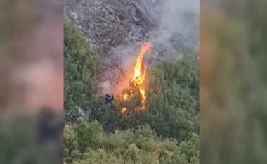 Zjarret në Shqipëri-situata mbetet kritike në Dukat, zjarrfikësit, ushtarët dhe banorët e zonës vazhdojnë luftën me flakët
