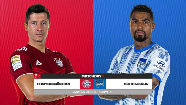 Bayerni për fitoren e dytë, Hertha për pikët e para – formacionet zyrtare