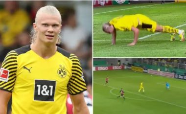 I papërmbajtshmi Haaland, e nis sezonin me het-trik te Dortmundi