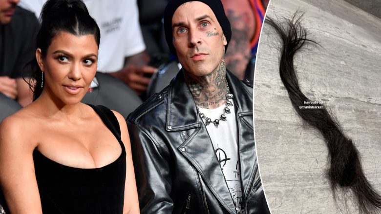 Kourtney Kardashian e lejoi Travis Barker të presë flokët e saj