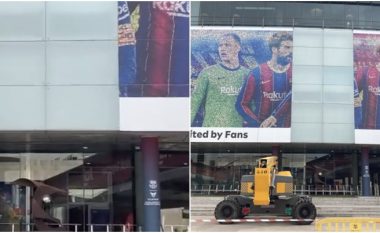 Largohen të gjithë posterët e Messit përreth Camp Nout