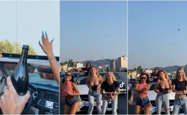 Katër vajza në Tiranë dhurojnë spektakël për TikTok! Muzikë, shampanjë e kërcim në rrugë – E gjitha kjo iu kushtoi, policia tregon masat e ndërmarra