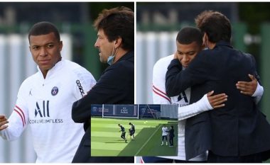 Kylian Mbappe sot u stërvitë me PSG-në dhe u përqafua me drejtorin sportiv Leonardo, a ishte kjo e fundit për të me klubin francez?