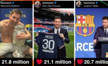 Nga Copa America te largimi nga Barcelona dhe transferimi te PSG, Messi mban rekordin e tri fotografive më të pëlqyera sportive