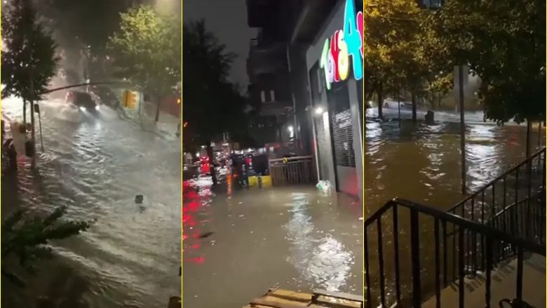 Qyteti i Nju Jorkut është goditur nga përmbytjet mes shiut të madh dhe rrufeve