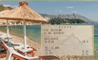 “Unë nuk dua asgjë” në një kafene plazhi në Budva të Malit të Zi kushton 0.50 euro