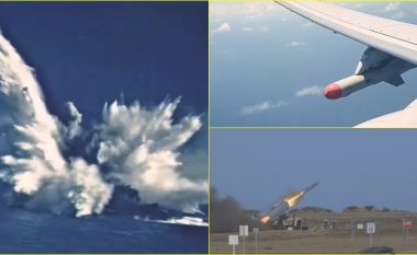 U godit nga toka dhe nga ajri: Momenti spektakolar i shpërthimit të fregatës së Marinës amerikane, gjatë një stërvitje ushtarake