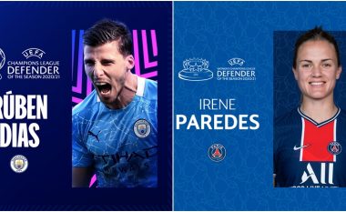 Ruben Dias dhe Irene Paredes mbrojtësit më të mirë të sezonit në Ligën e Kampionëve