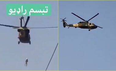 Ditë më parë në tokë, tani talebanët bëjnë “një xhiro” në ajër me helikopterin amerikan