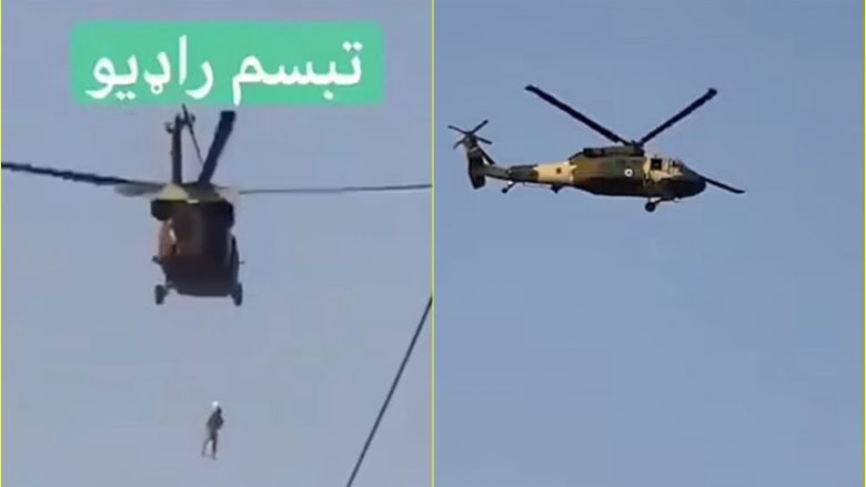 Ditë më parë në tokë, tani talebanët bëjnë “një xhiro” në ajër me helikopterin amerikan