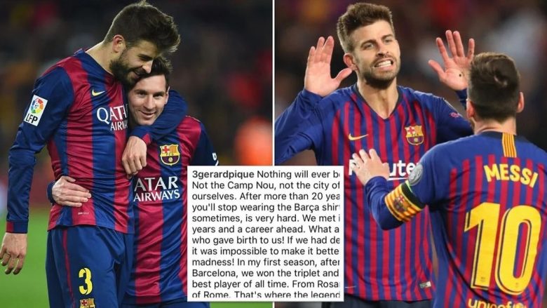 “Asgjë nuk do të jetë më njëjtë përsëri, as Camp Nou, as qyteti i Barcelonës”, Pique me mesazh lamtumirës shumë emocionues për Messin