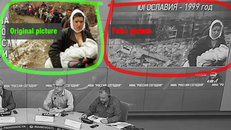 Falsifikimi i fotografisë së shqiptares nga Kosova, Sherife Luta – propaganda ruse e paraqet si viktimë serbe