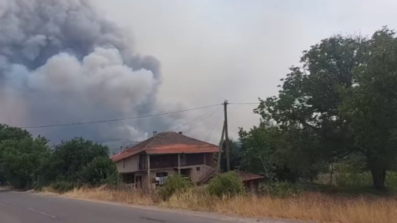 Evakuohen banorët e fshatrave Trabovisht dhe Virçe në Dellçevë pasi zjarri afrohet drejt vendbanimeve