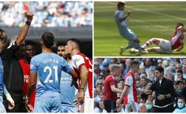 Granit Xhaka ndëshkohet me karton të kuq në derbi ndaj Manchester Cityt që në pjesën e parë