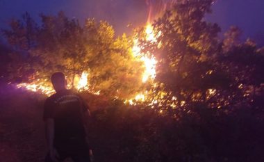 Shpërthen zjarr mbi stacionin herkurudhor në afërsi të Velesit