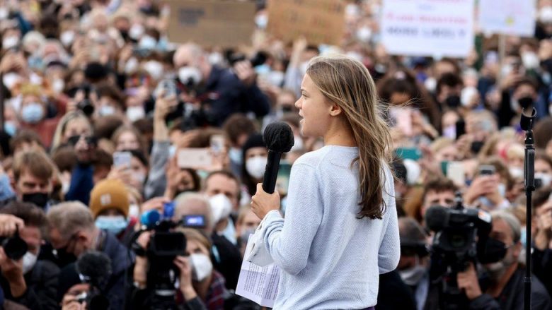 Aktivistët për ndryshimin e klimës zhvillojnë tubime në Gjermani përpara zgjedhjeve – e pranishme në Berlin edhe Greta Thunberg
