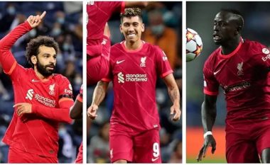 Tridenti i Liverpoolit jep mesazhin e tyre në Evropë: Mane, Salah dhe Firmino duken edhe një herë të frikshëm