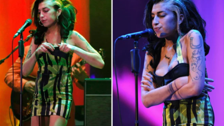Fustani që Amy Winehouse veshi në performancën e saj të fundit del në ankand