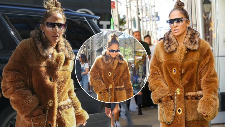 Jennifer Lopez shihet rrugëve të New York-ut me një stil të veçantë vjeshte, para performancës në “Global Citizen Live”