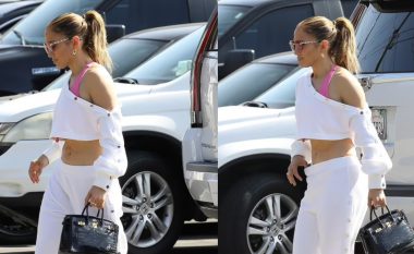 Jennifer Lopez duket joshëse edhe në veshje sportive, teksa fotografohet jashtë studios së vallëzimit në Los Angeles
