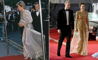 Kate Middleton u shfaq në premierën e filmit të ri të James Bond me veshje të ngjashme si Princesha Diana në premierën e vitit 1985