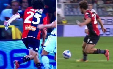 Goli i tretë i Genoas bëhet viral në rrjet, Destro dribloi kundërshtarin dhe shënoi me një shishe uji në dorë