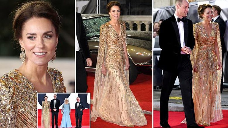 E quajnë ‘dukesha vezulluese’! Kate Middleton i lë të gjithë pa fjalë me paraqitjen në premierën e “No Time To Day” në Londër