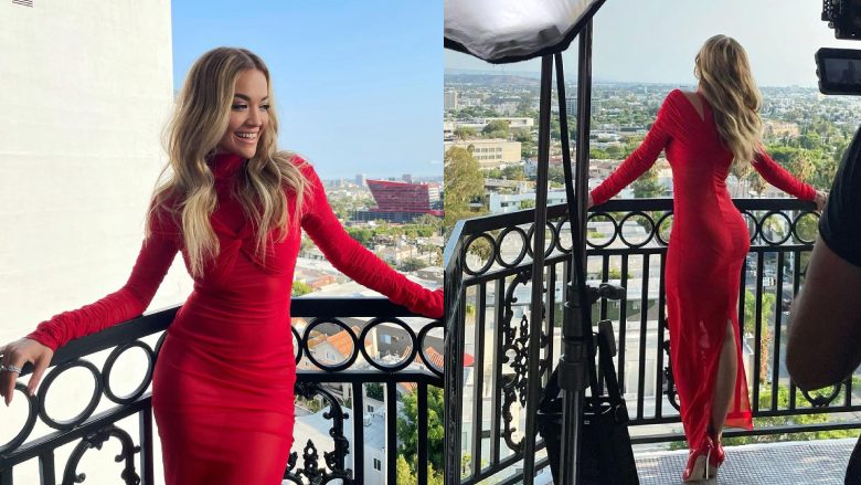 Rita Ora duket mahnitëse në të kuqe, në Los Angeles