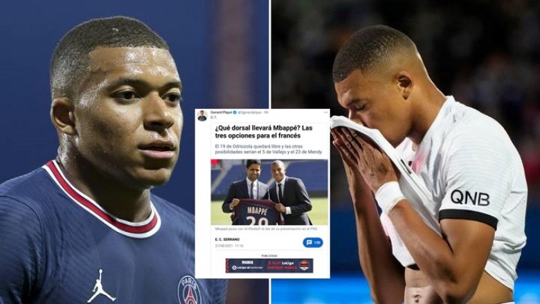 Ditë më parë diskutohej se cilin numër do ta merrte Mbappe – Pique tallet me dështimin e Realit për transferimin e francezit