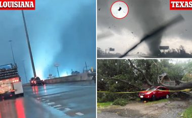 Tornadot godasin Lousiana dhe Teksasin, erërat e forta ngritin në ajër furgonin e një televizioni lokal – publikohen pamjet