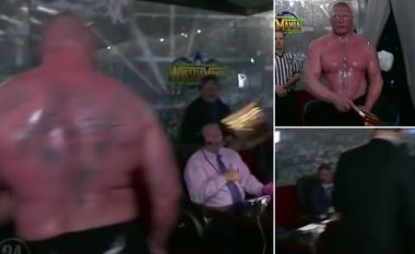 Brock Lesnar ishte aq i zemëruar pas përballjes në WrestleMania sa që ia përplasi titullin në fytyrë Vince McMahones