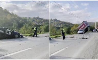 Aksident mes një kamioni dhe veture në Dobërçan të Gjilanit – lëndohen rëndë dy persona
