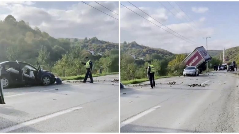 Aksident mes një kamioni dhe veture në Dobërçan të Gjilanit – lëndohen rëndë dy persona