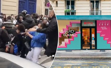 Dhuna e "Squid Game" shpërfaqet në Paris: Fansat e shfaqjes grushtohen duke u shtyrë për t'u futur në dyqanin pop-up të serialit horror